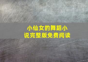 小仙女的舞蹈小说完整版免费阅读