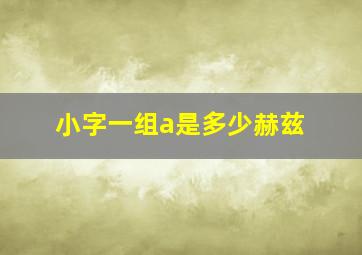 小字一组a是多少赫兹