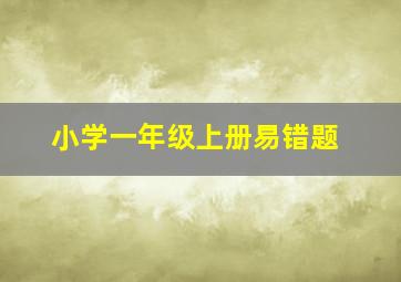 小学一年级上册易错题