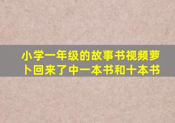 小学一年级的故事书视频萝卜回来了中一本书和十本书