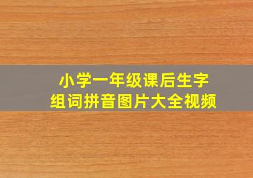 小学一年级课后生字组词拼音图片大全视频