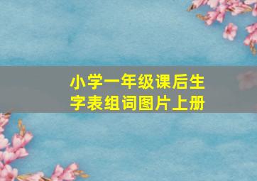 小学一年级课后生字表组词图片上册