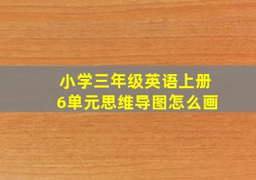 小学三年级英语上册6单元思维导图怎么画