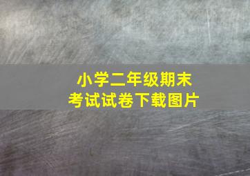 小学二年级期末考试试卷下载图片