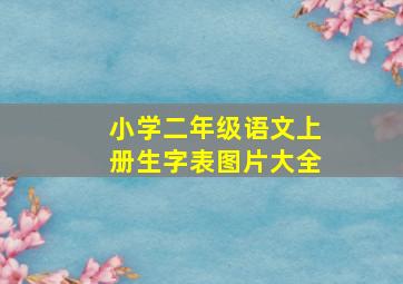 小学二年级语文上册生字表图片大全