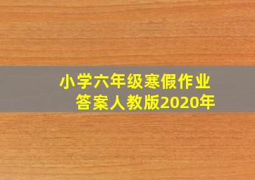 小学六年级寒假作业答案人教版2020年