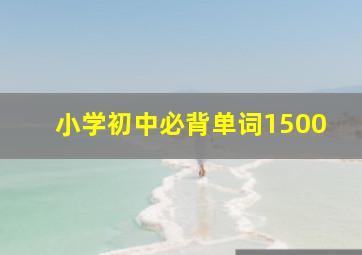 小学初中必背单词1500