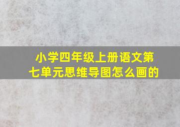 小学四年级上册语文第七单元思维导图怎么画的