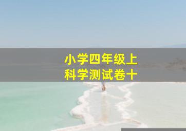 小学四年级上科学测试卷十