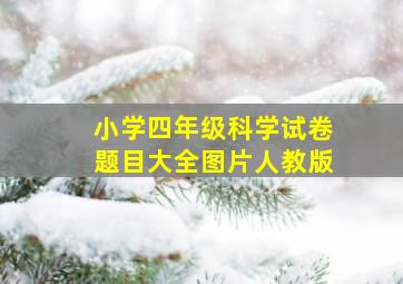 小学四年级科学试卷题目大全图片人教版