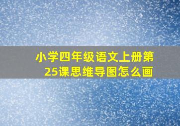 小学四年级语文上册第25课思维导图怎么画