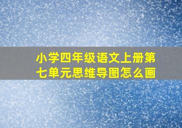 小学四年级语文上册第七单元思维导图怎么画