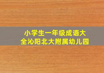 小学生一年级成语大全沁阳北大附属幼儿园