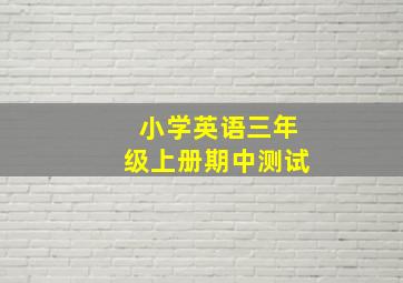 小学英语三年级上册期中测试