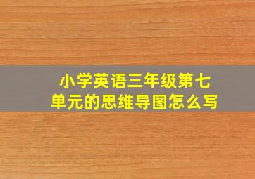 小学英语三年级第七单元的思维导图怎么写