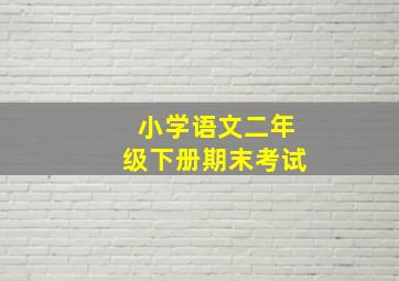 小学语文二年级下册期末考试