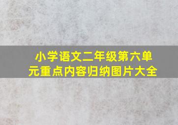 小学语文二年级第六单元重点内容归纳图片大全