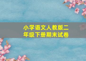 小学语文人教版二年级下册期末试卷