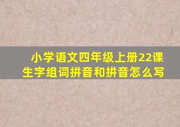 小学语文四年级上册22课生字组词拼音和拼音怎么写