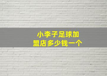 小李子足球加盟店多少钱一个