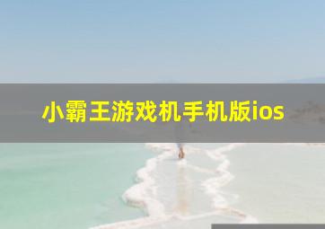 小霸王游戏机手机版ios