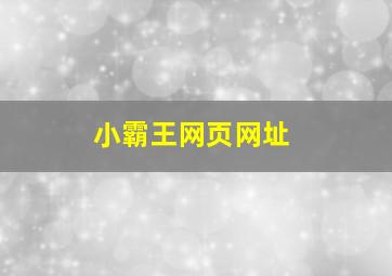 小霸王网页网址