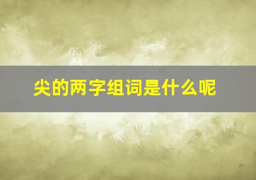 尖的两字组词是什么呢