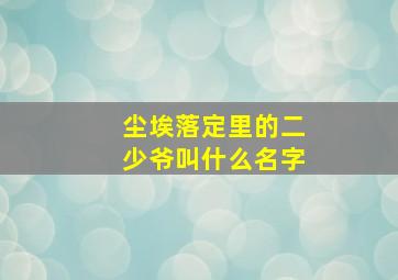 尘埃落定里的二少爷叫什么名字