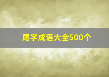 尾字成语大全500个