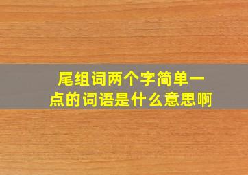 尾组词两个字简单一点的词语是什么意思啊