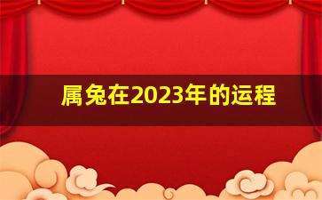 属兔在2023年的运程