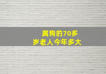 属狗的70多岁老人今年多大