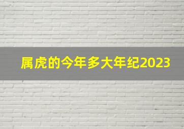 属虎的今年多大年纪2023