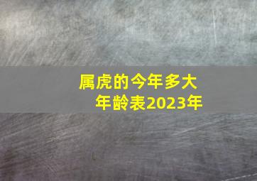 属虎的今年多大年龄表2023年