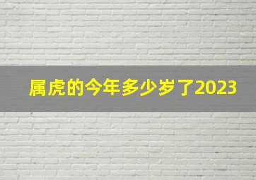 属虎的今年多少岁了2023