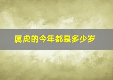 属虎的今年都是多少岁