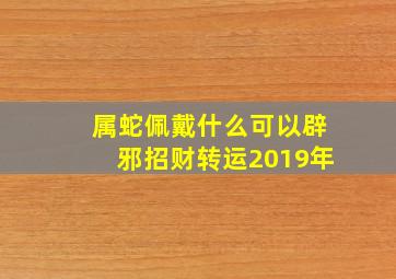 属蛇佩戴什么可以辟邪招财转运2019年