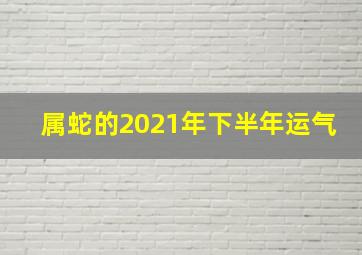 属蛇的2021年下半年运气