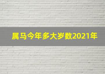 属马今年多大岁数2021年