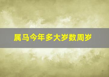 属马今年多大岁数周岁