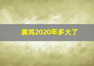 属鸡2020年多大了