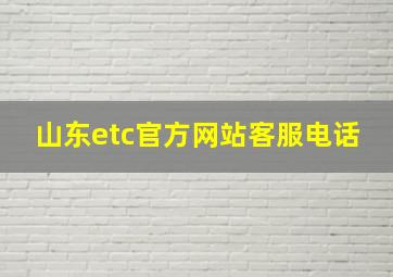 山东etc官方网站客服电话