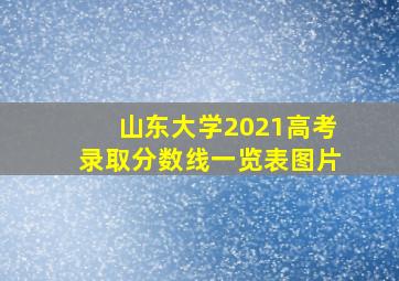 山东大学2021高考录取分数线一览表图片