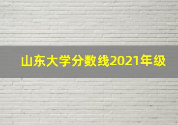 山东大学分数线2021年级