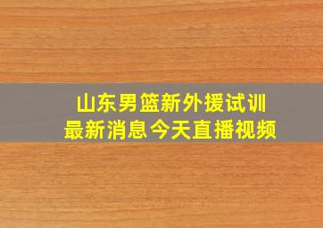 山东男篮新外援试训最新消息今天直播视频