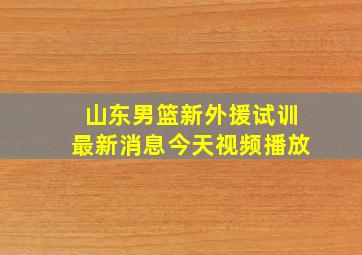 山东男篮新外援试训最新消息今天视频播放