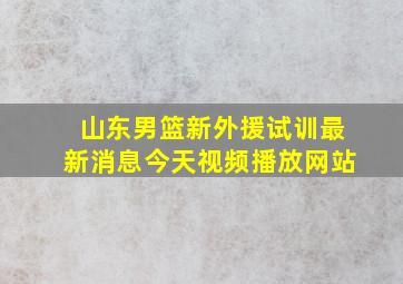 山东男篮新外援试训最新消息今天视频播放网站