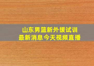 山东男篮新外援试训最新消息今天视频直播