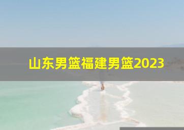 山东男篮福建男篮2023