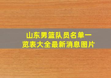 山东男篮队员名单一览表大全最新消息图片